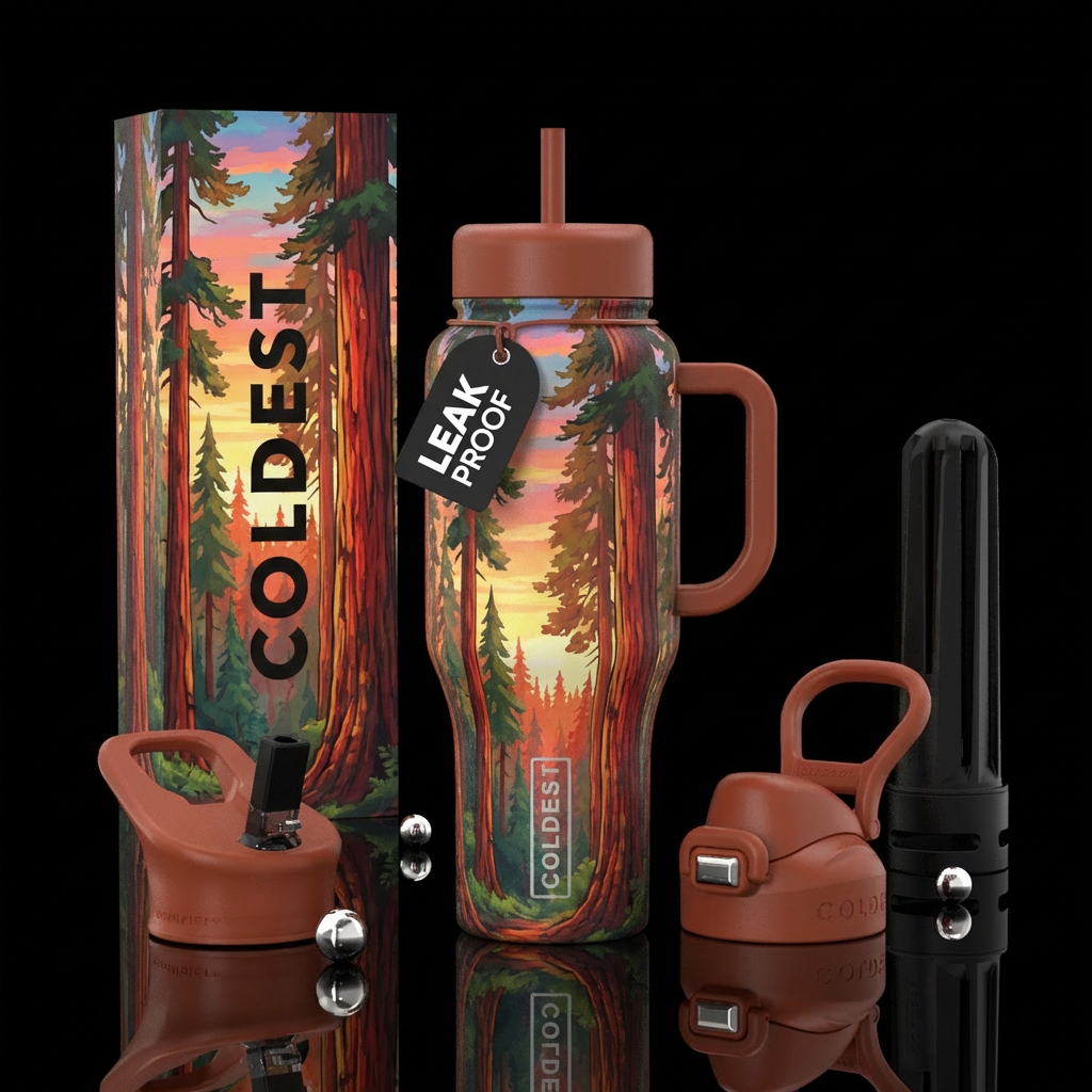 redwoods water bottle design