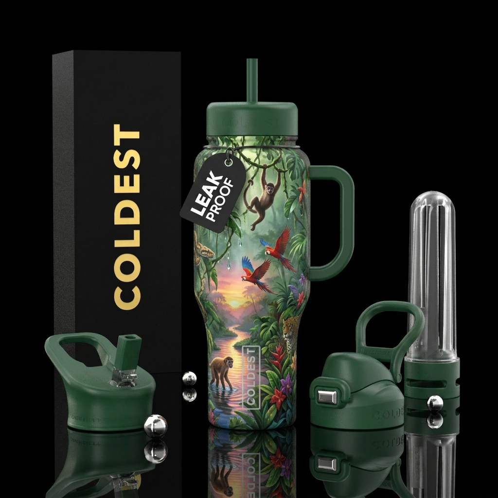 Magical Rainforest water bottle design