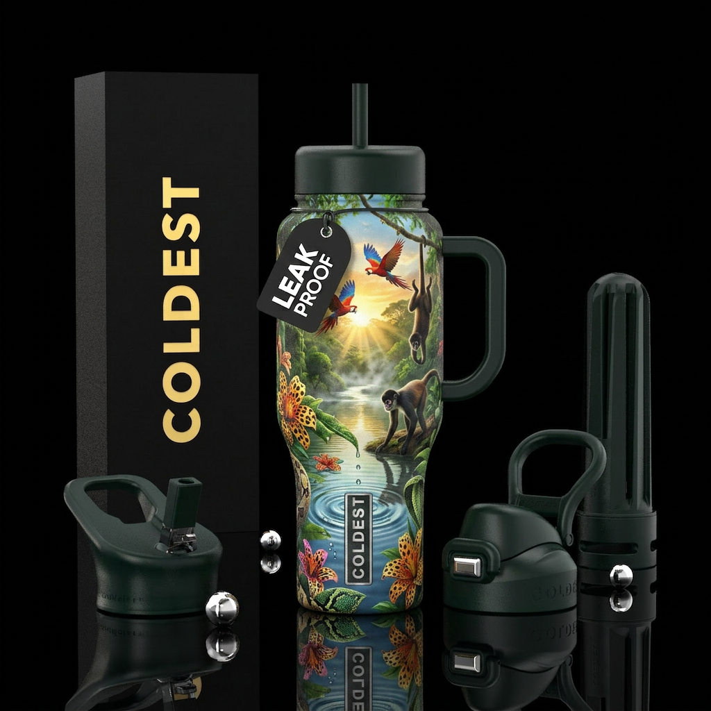 Rainforest Fantasy water bottle design