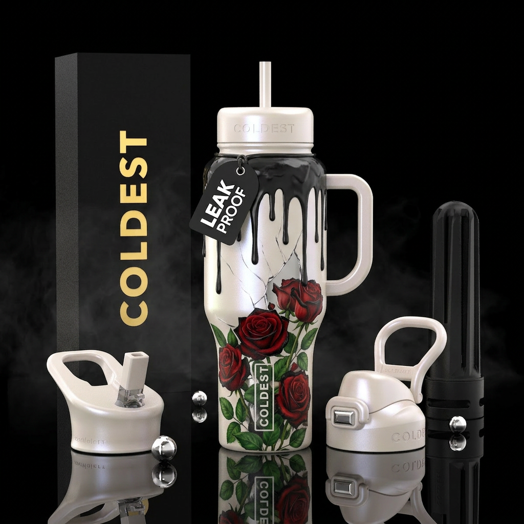 Shattered Romance water bottle design