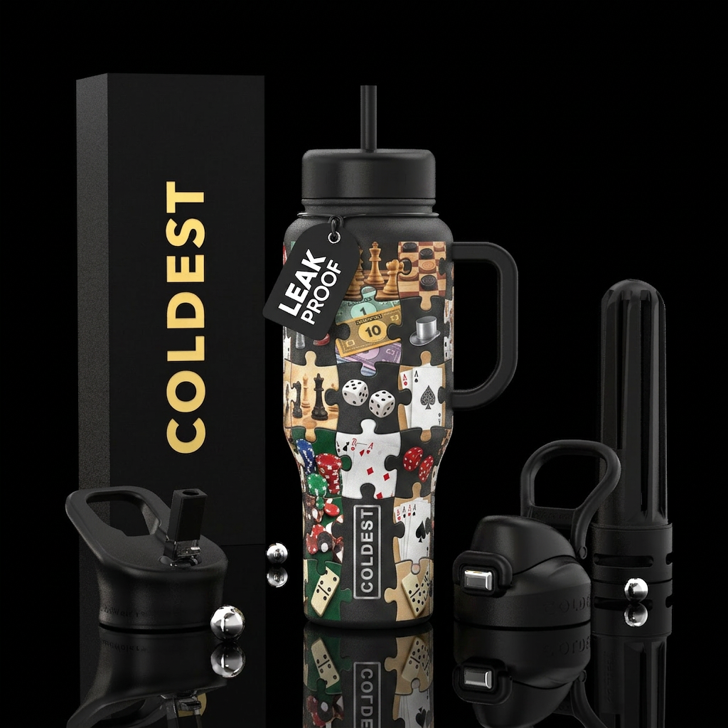 Game On water bottle design