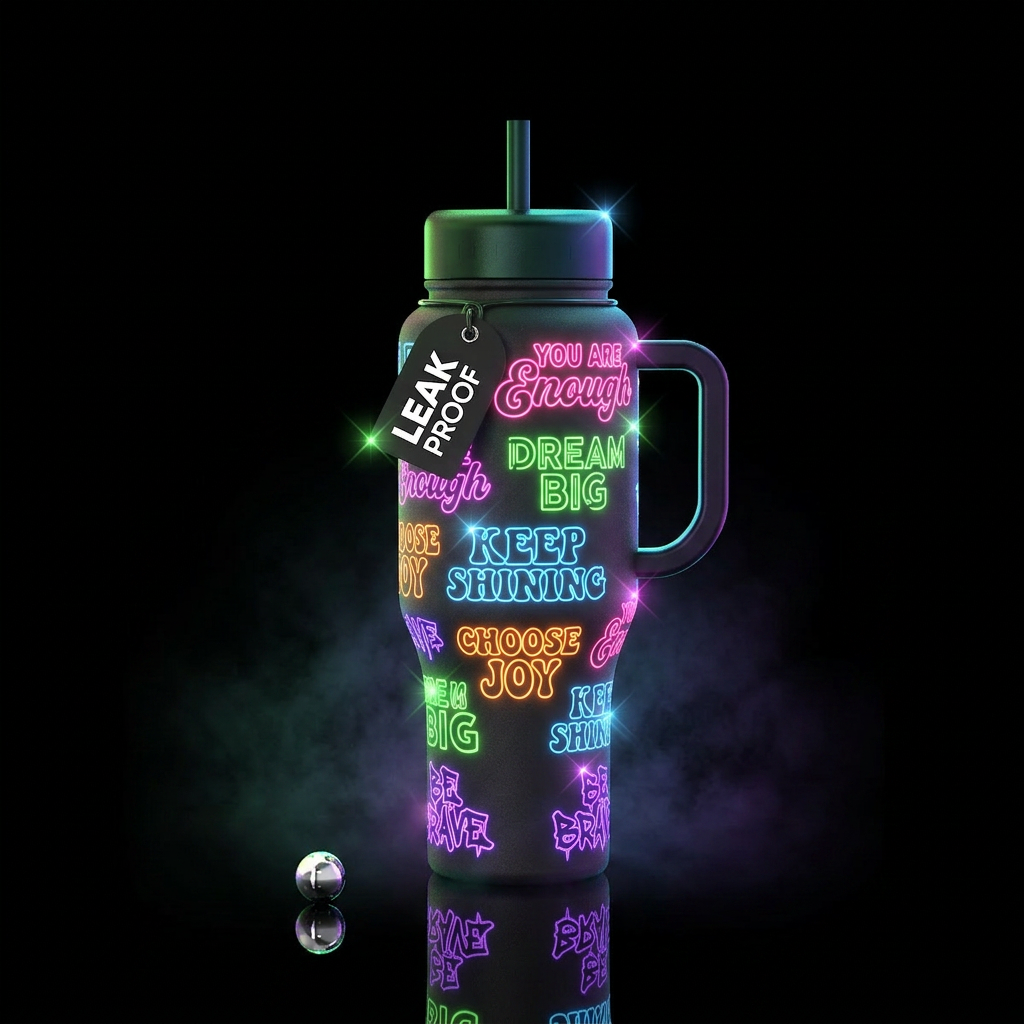 Good Vibes Only water bottle design