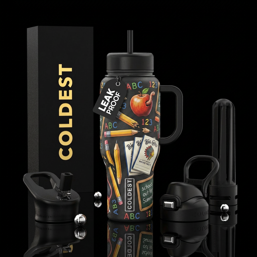 Summer Break water bottle design