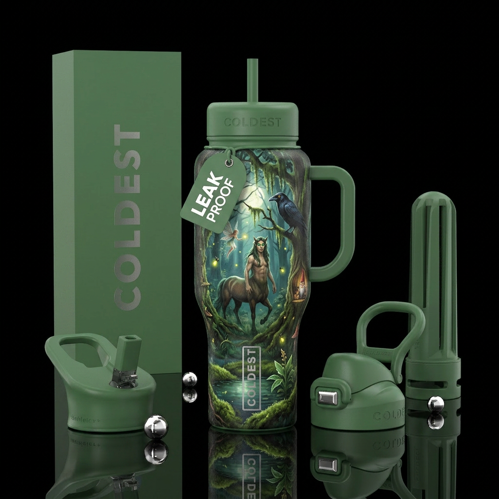 Mythical Marshland water bottle design