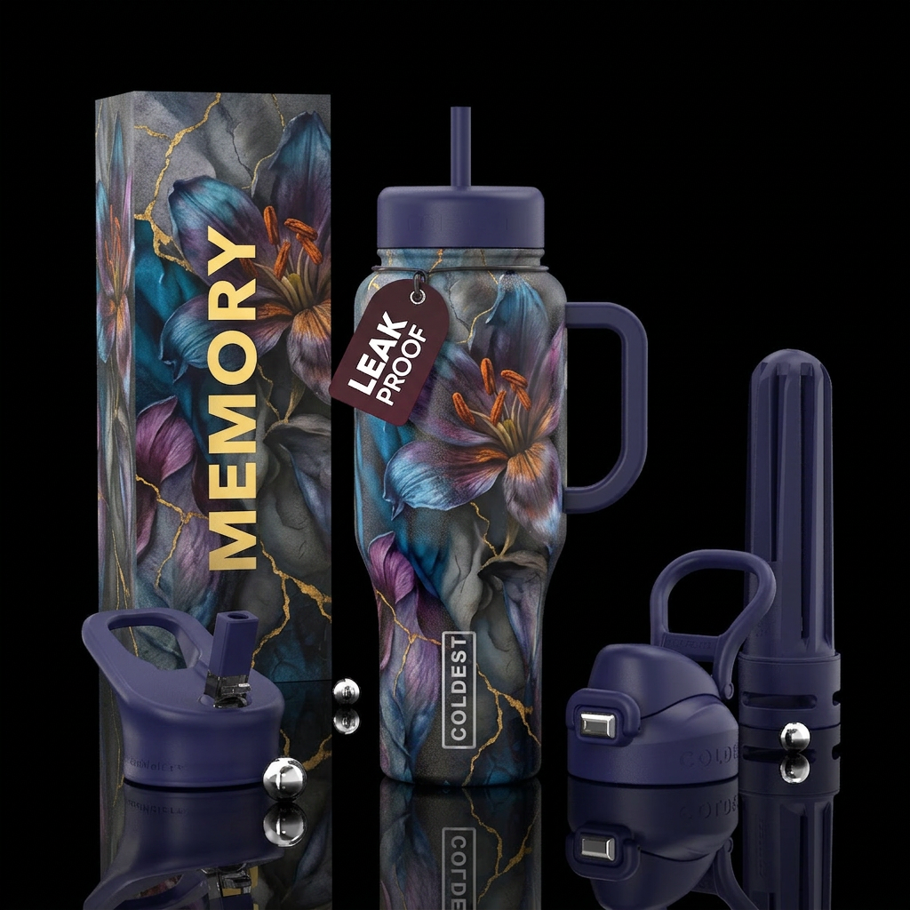 The feeling of a great loss water bottle design