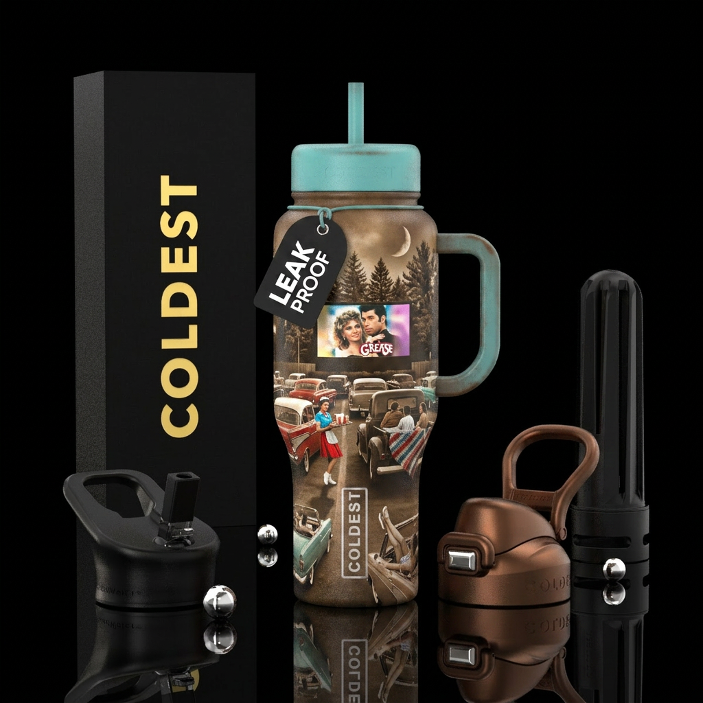 Nostalgia water bottle design