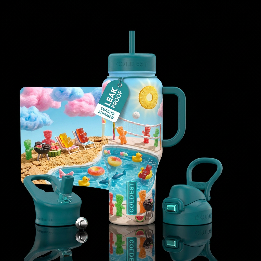 SUMMER SWEET TREATS water bottle design