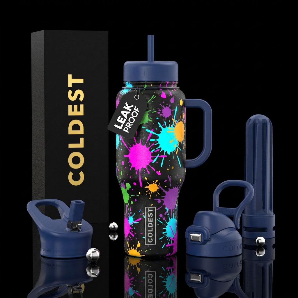 Paint Splatter water bottle design