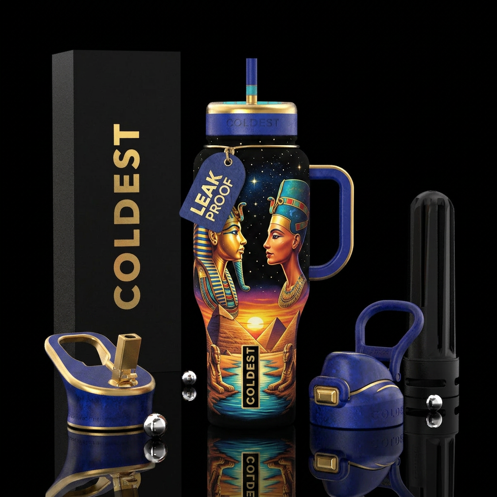 Cleopatra water bottle design