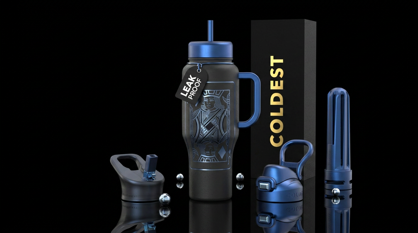 Jack of Diamonds water bottle design