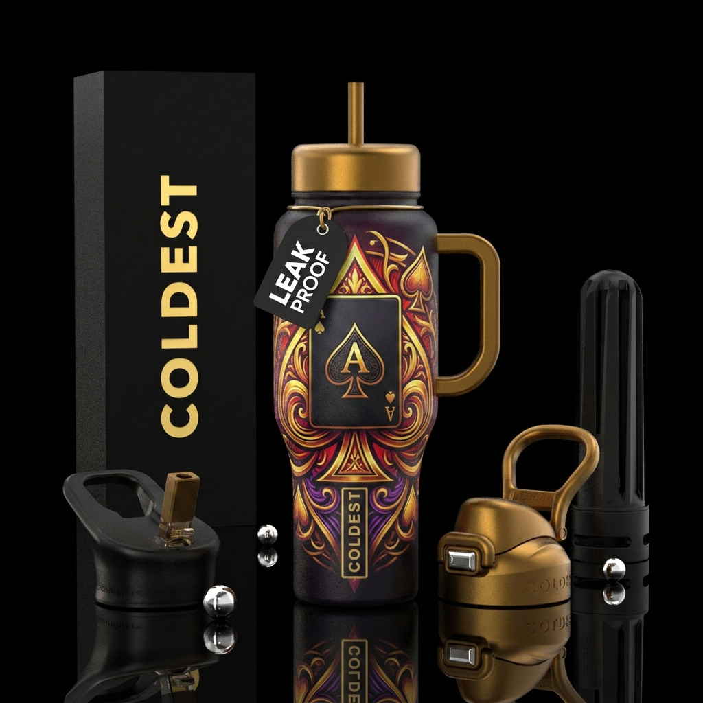 Ace of spades water bottle design