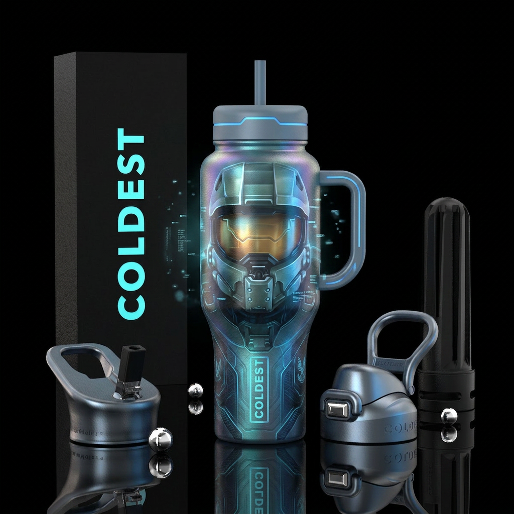 Halo inspired water bottle design