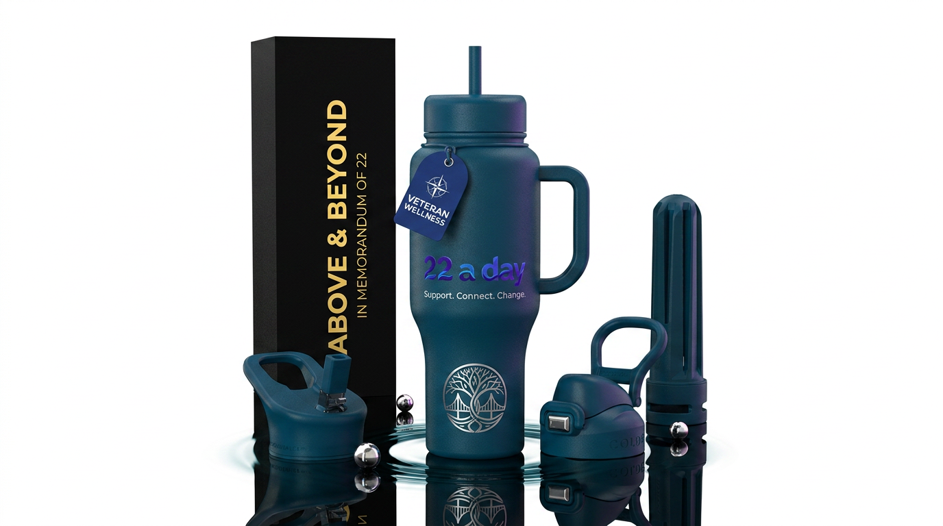 22 a day water bottle design