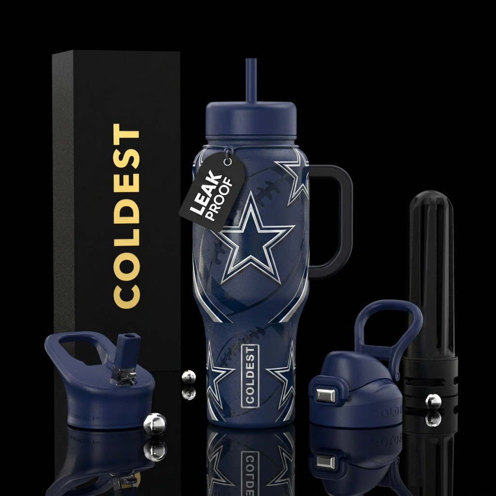 Cowboys football water bottle design