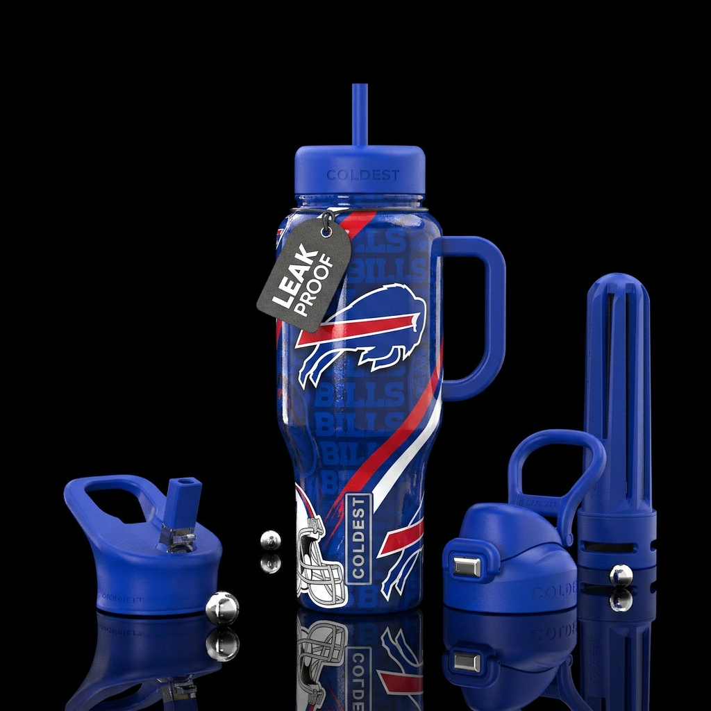 Buffalo bills football water bottle design