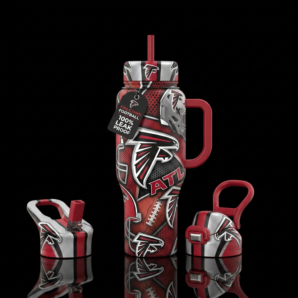 Falcons football water bottle design