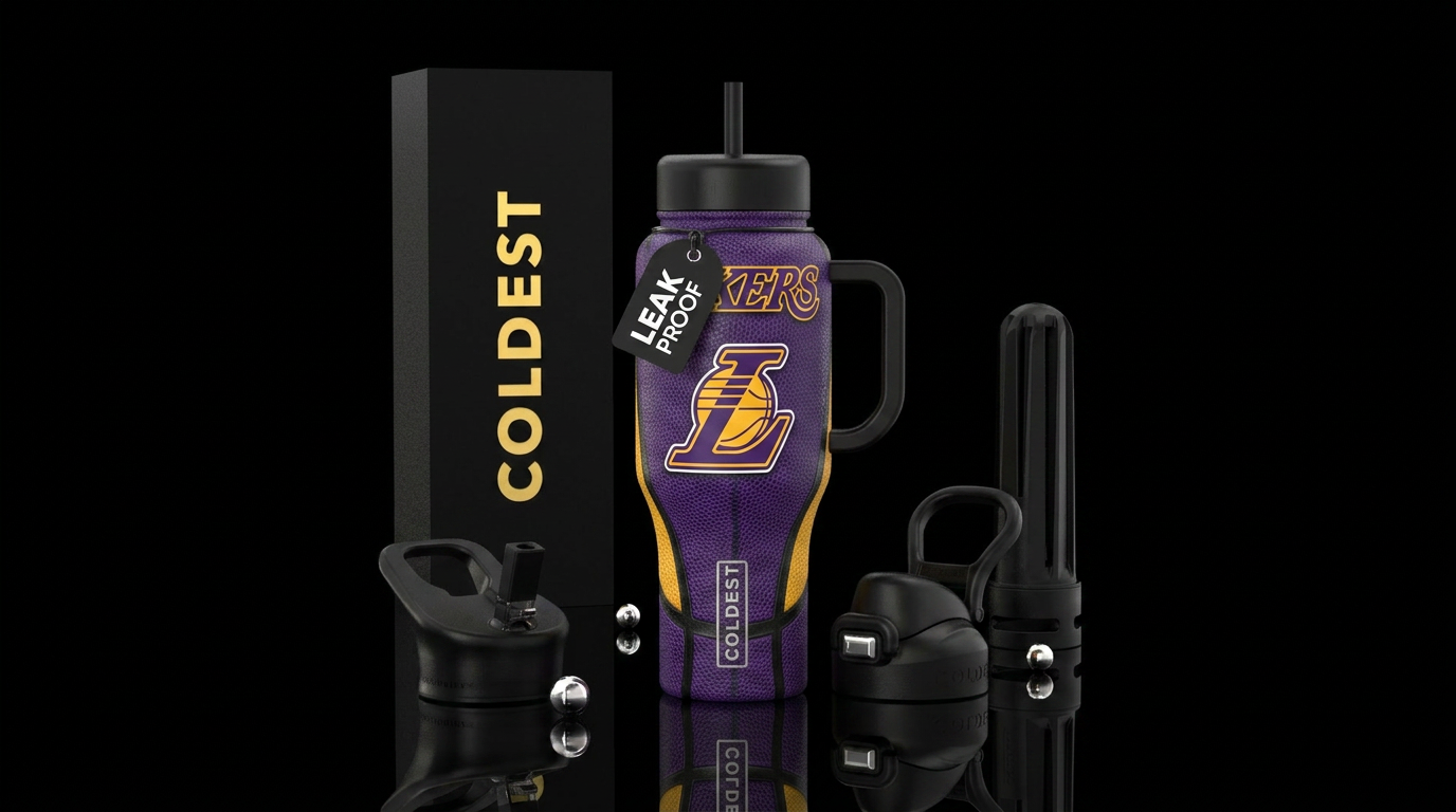 Lakers basketball water bottle design