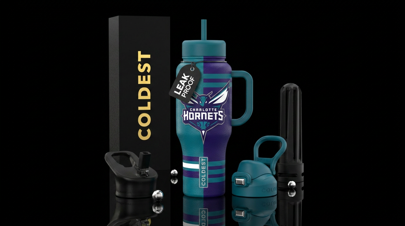Charlotte hornets basketball water bottle design