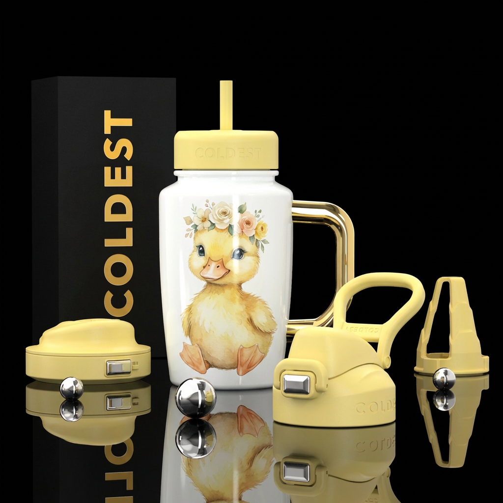 Little Duckling Dreams water bottle design