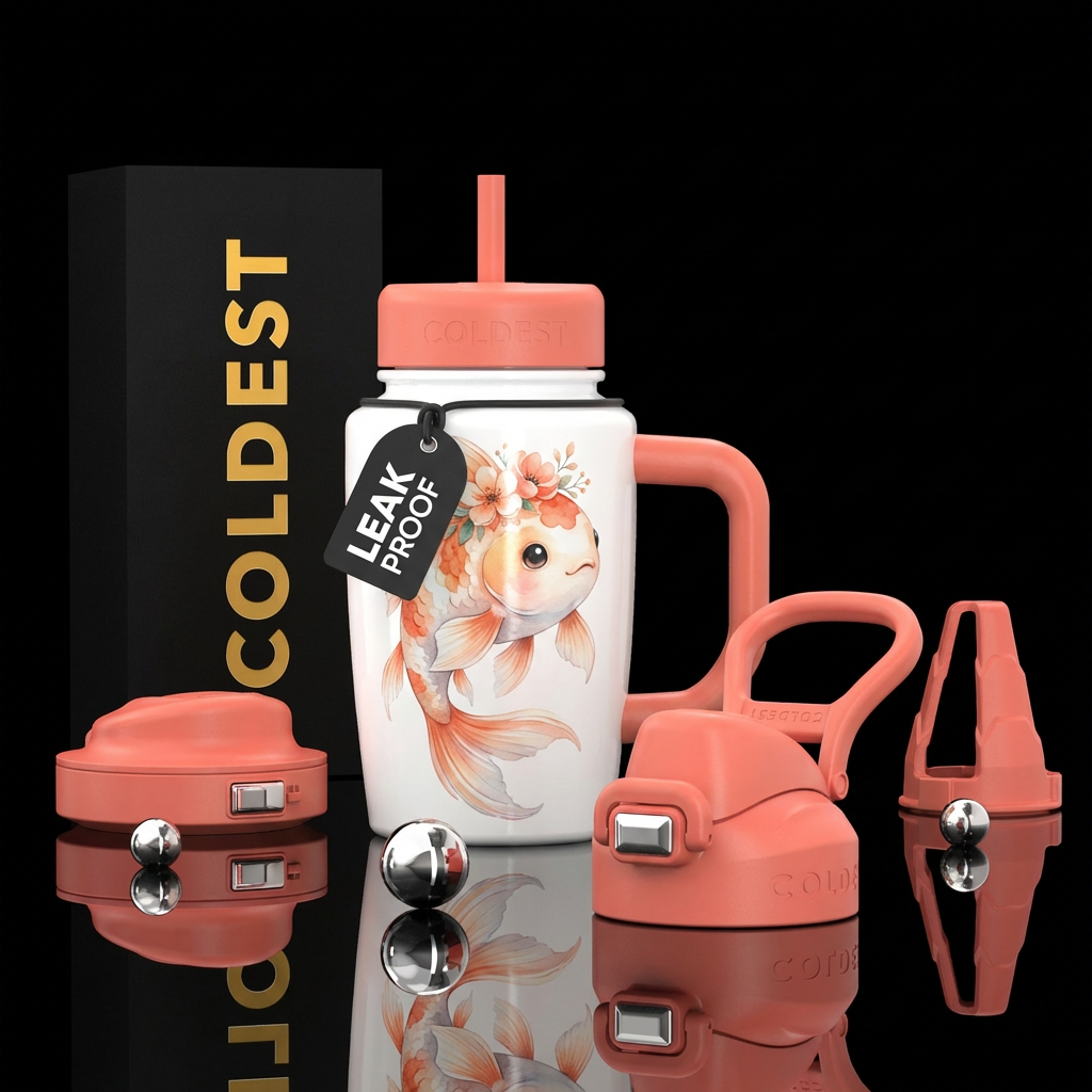 Petal Koi water bottle design