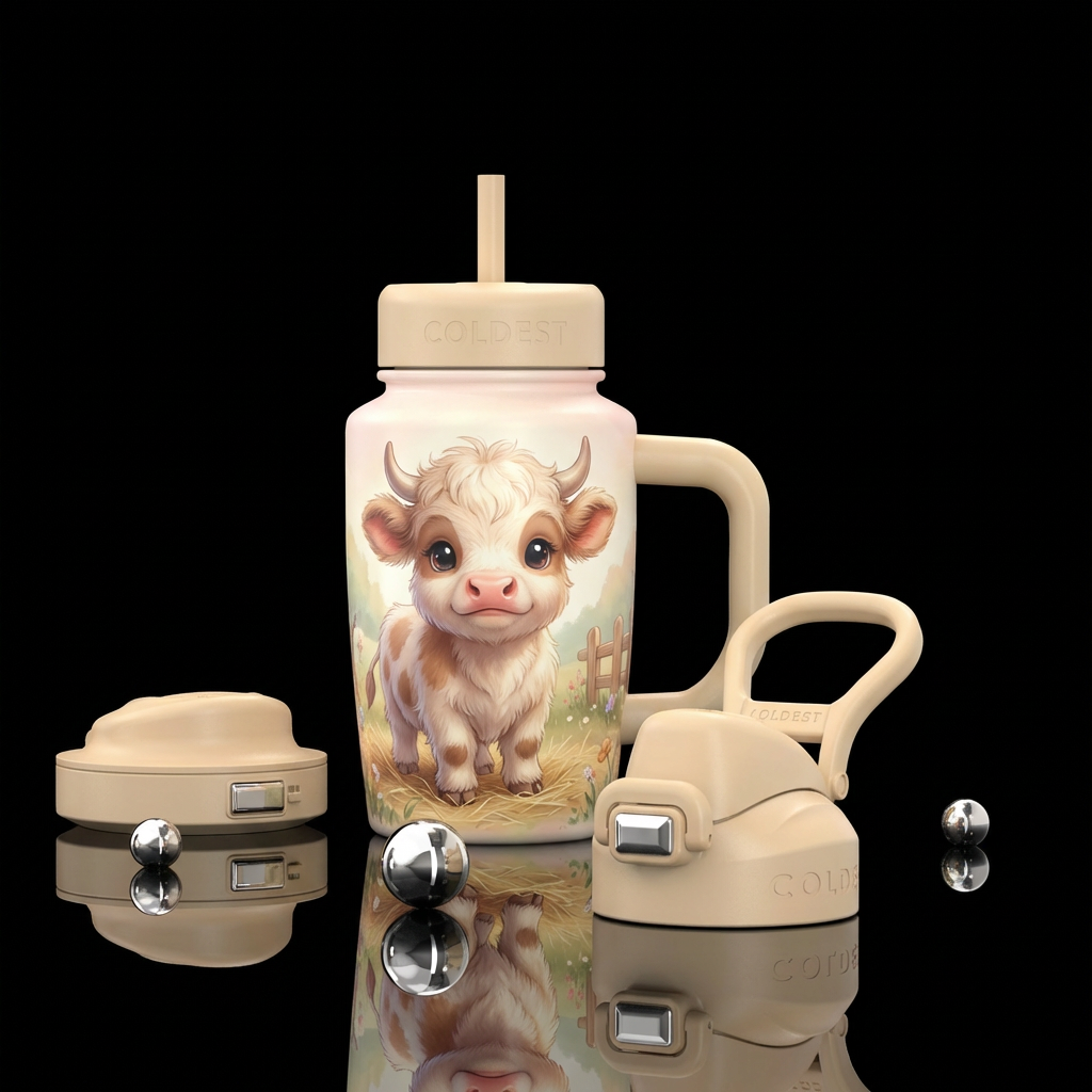 Pasture Calf water bottle design