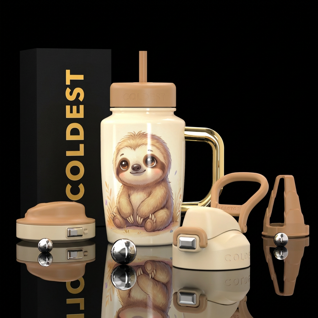 Little Sloth water bottle design
