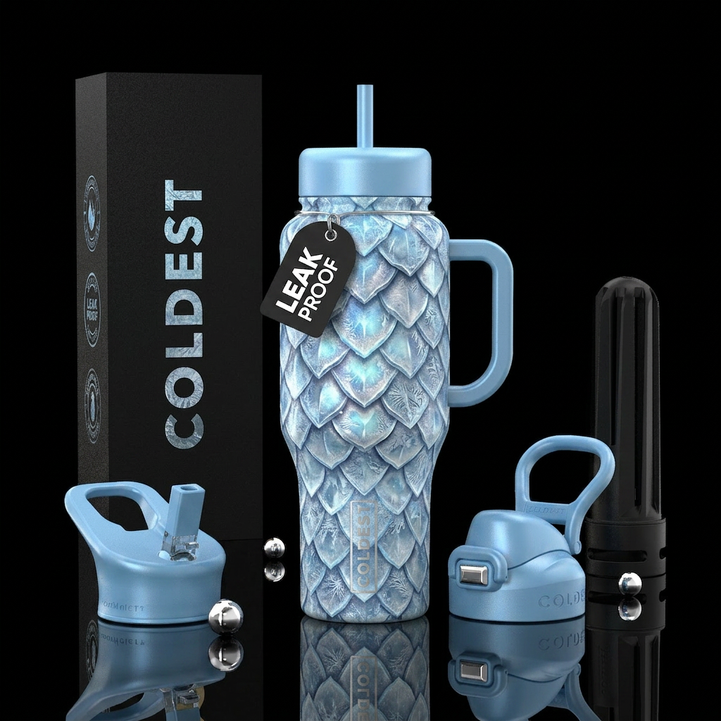 Frostbite Dragonhide water bottle design