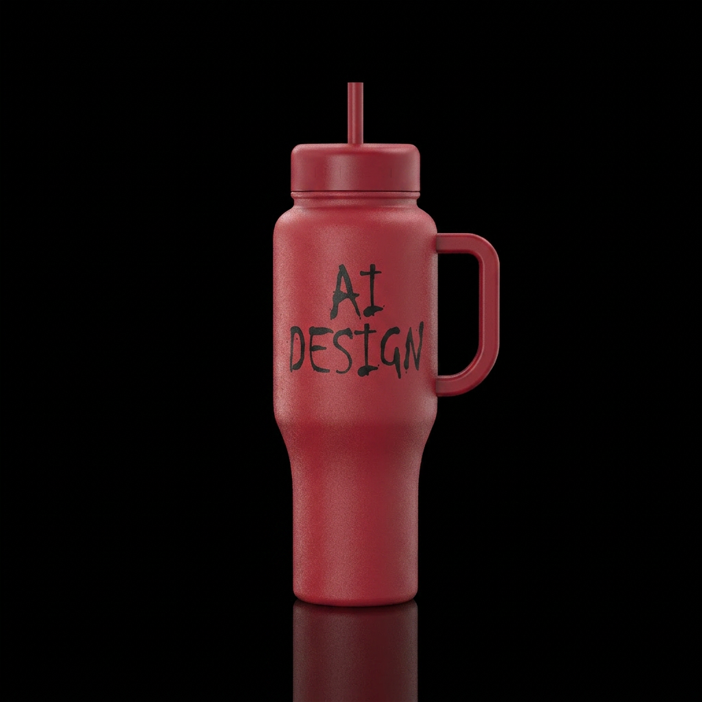 mediocre ai design that isn't well done water bottle design