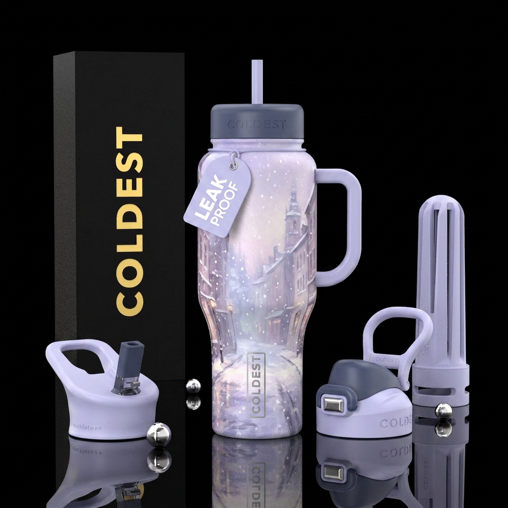 City Street Winter water bottle design