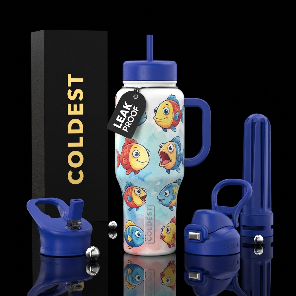 Kids Fish water bottle design