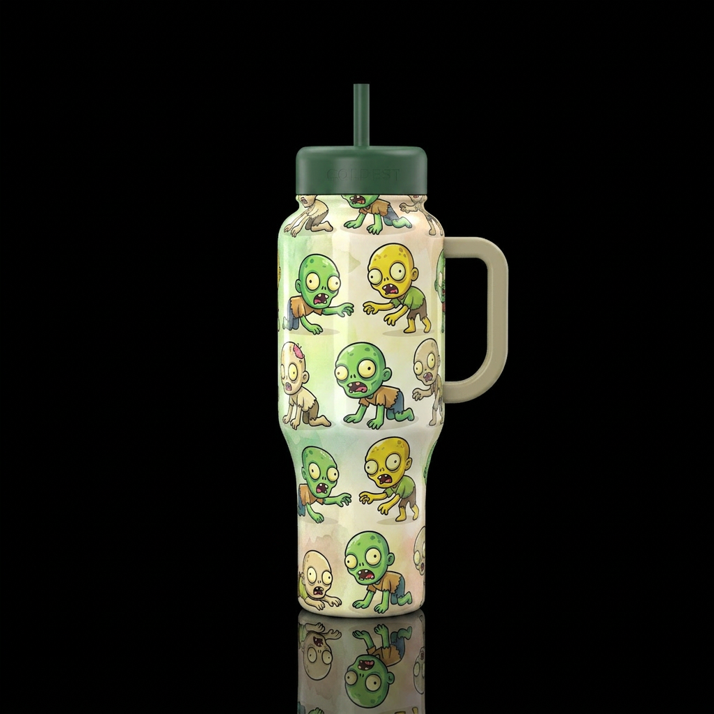 Kids Zombies water bottle design