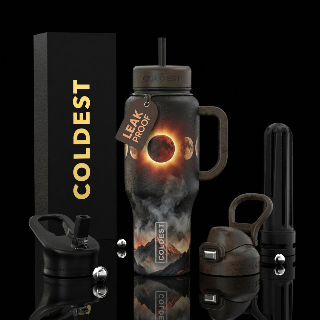 Shadowed Eclipse water bottle design