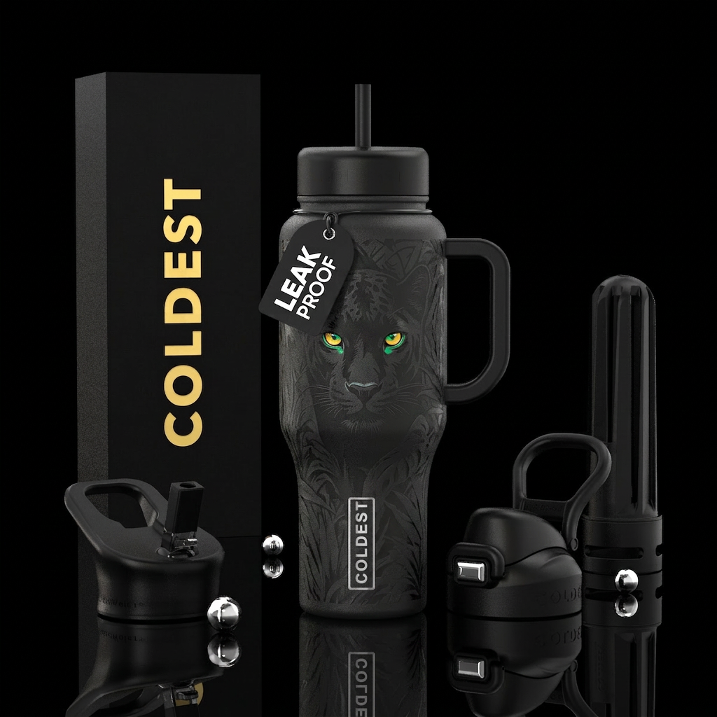 Preying Panther water bottle design