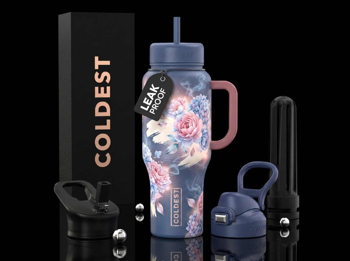 Floral Friendships water bottle design