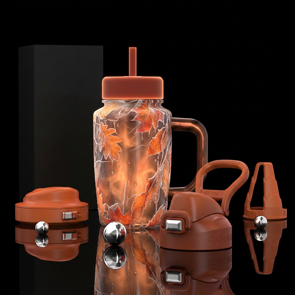 Fall leaves and fall foliage.  Almost with frost b... water bottle design