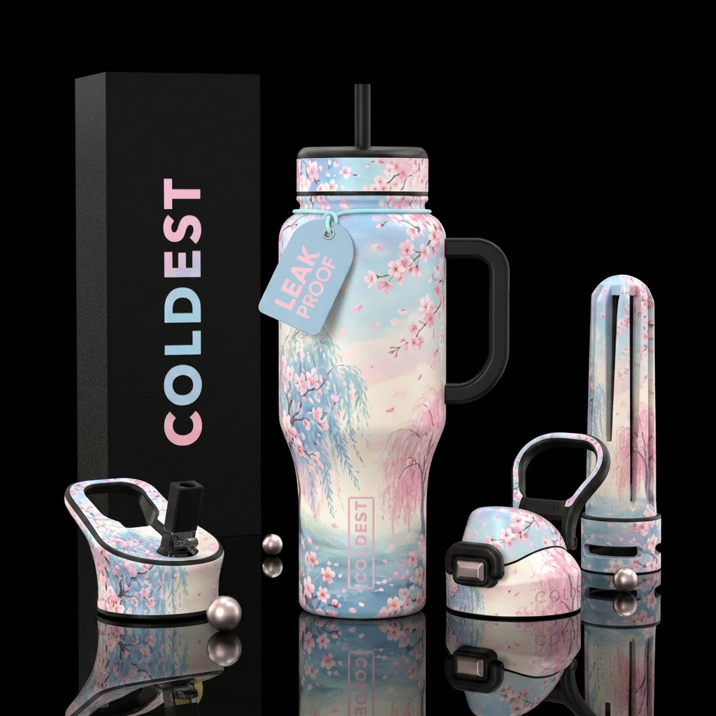 whispering Winds water bottle design