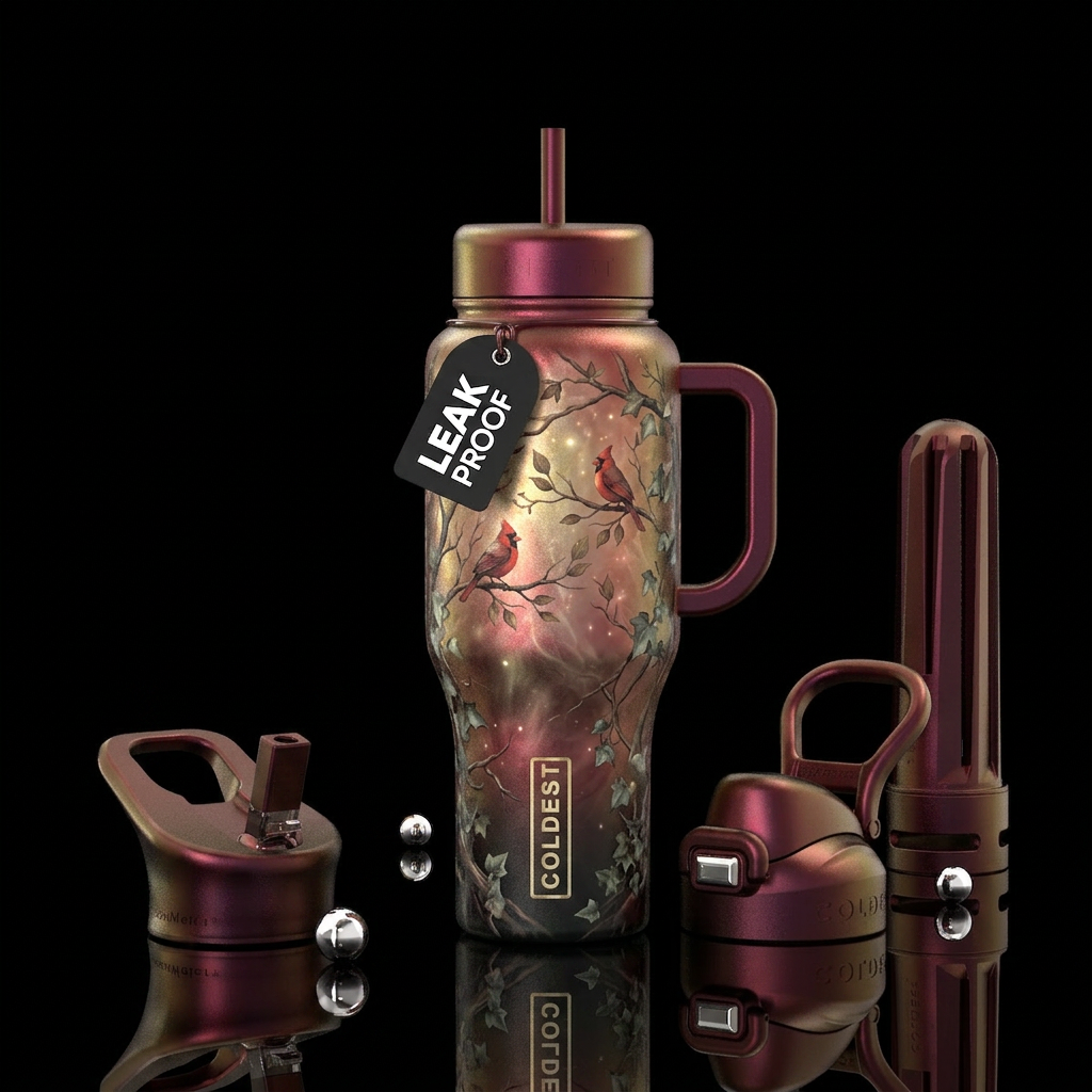 Cardinals Whisper water bottle design