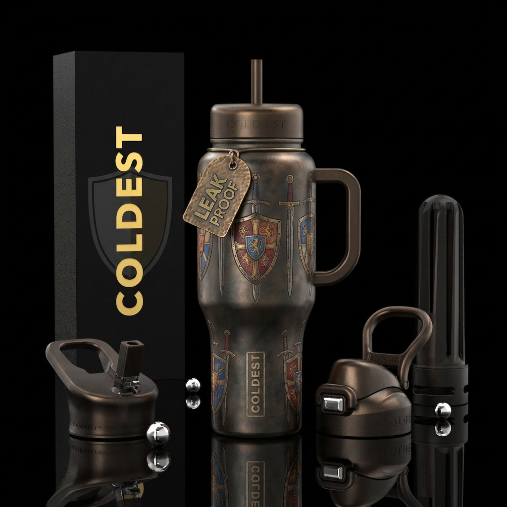 Medieval Swords water bottle design