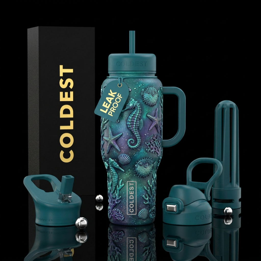Deepest Sea Dreams water bottle design