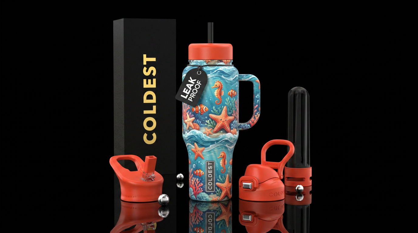Under the sea friends water bottle design