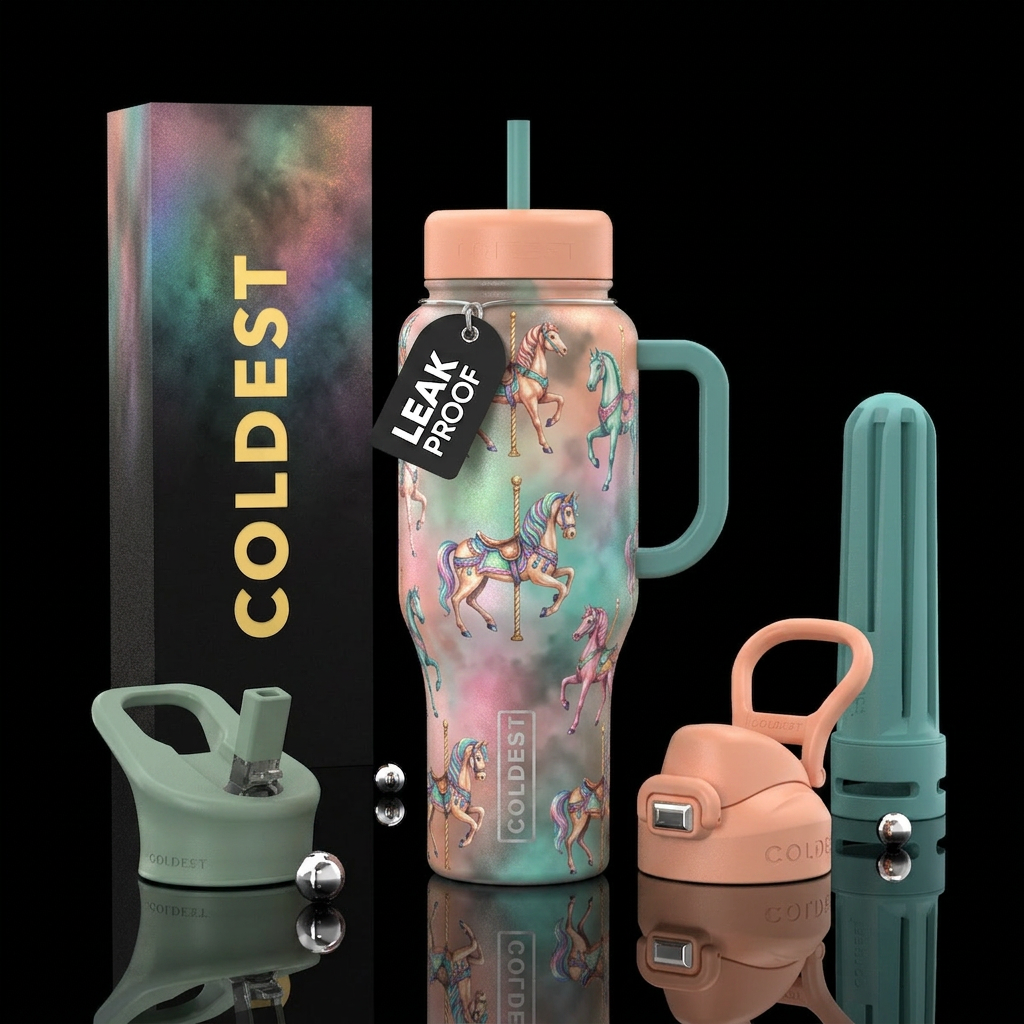 painted Ponies water bottle design