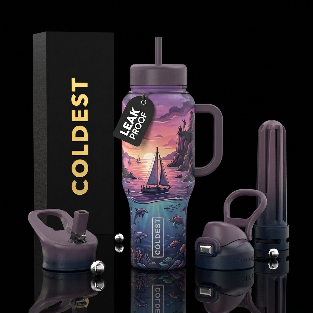 Relaxed Sails water bottle design