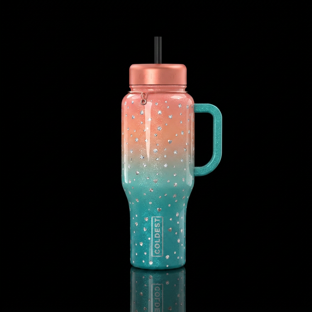 Hearts and Diamonds water bottle design
