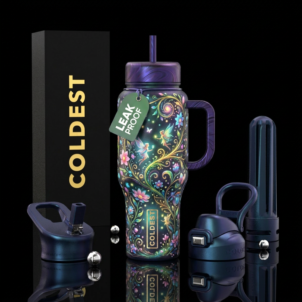 Glowie Fairy Garden water bottle design