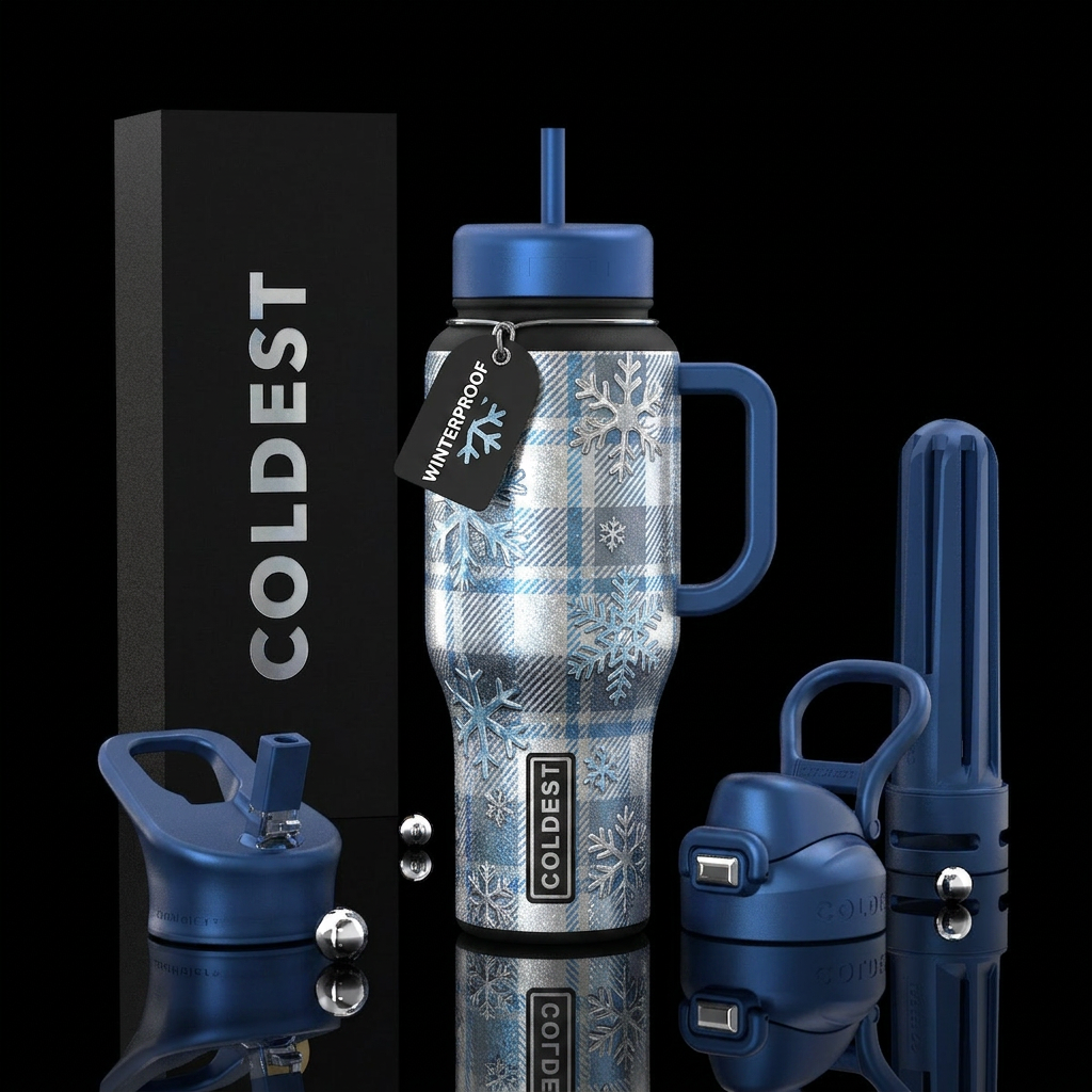 Coldie Christmas water bottle design