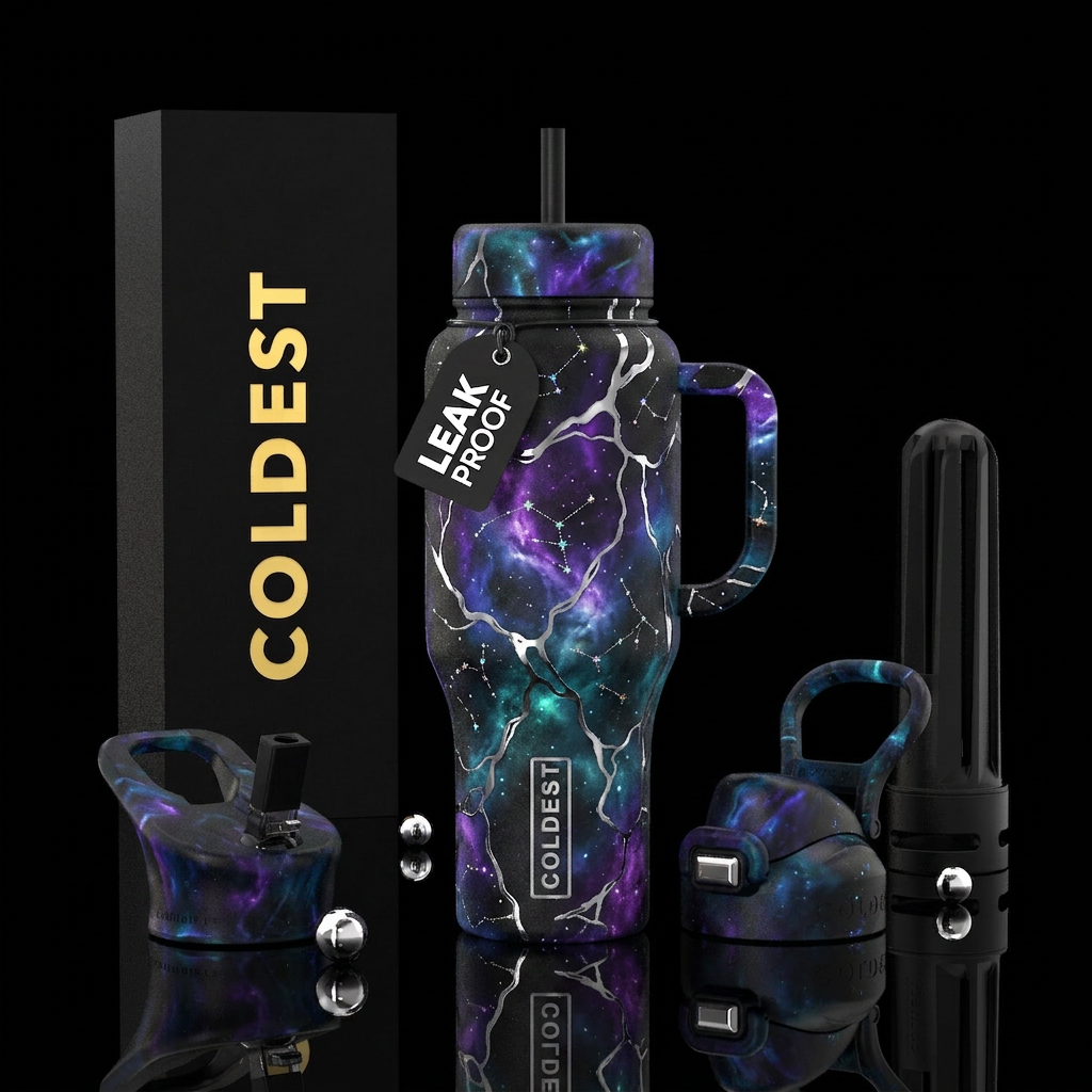 “NEBULA VEIN” A tumbler that looks like the univer... water bottle design