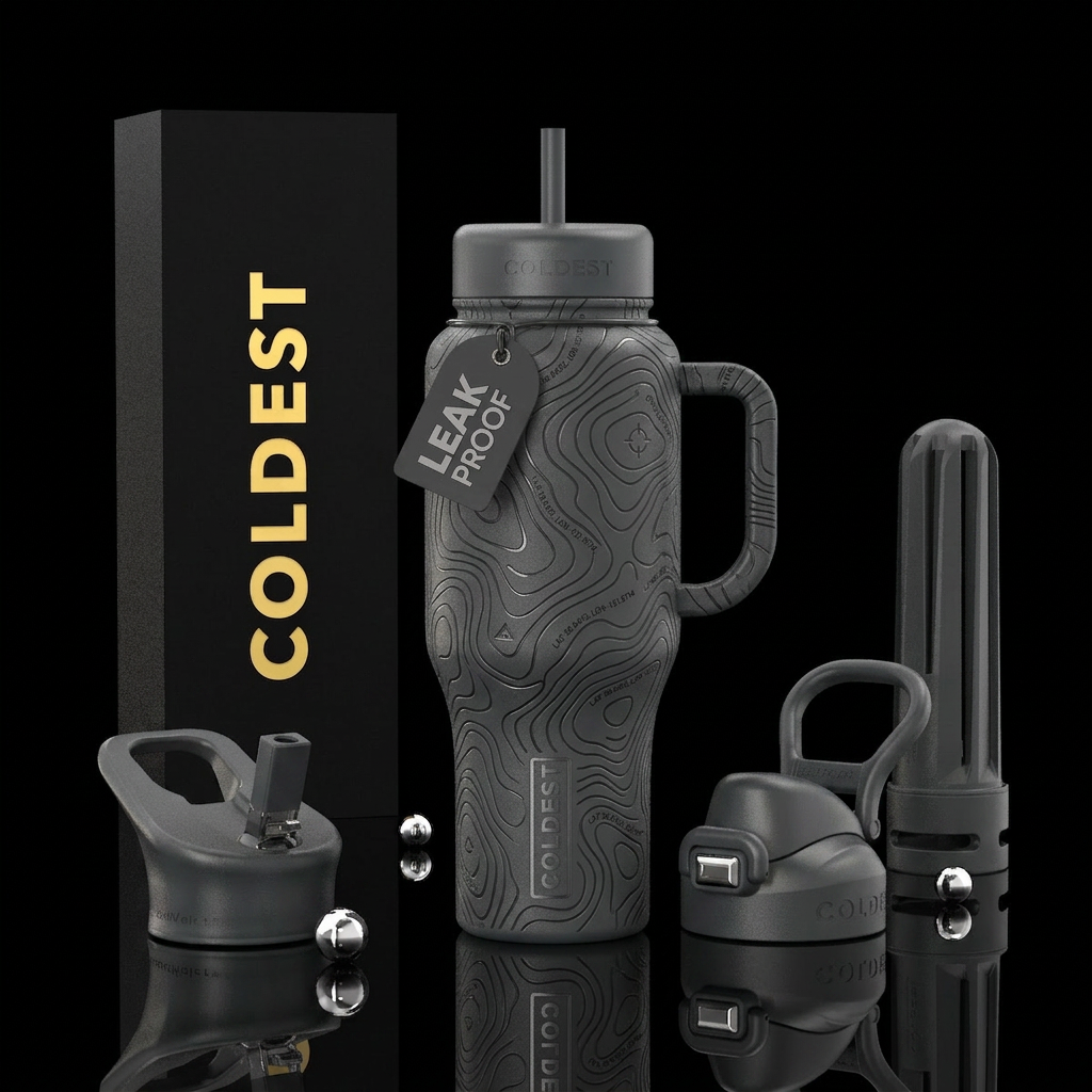 “TOPOGRAPHIC” Inspired by tactical/outdoor gear. D... water bottle design