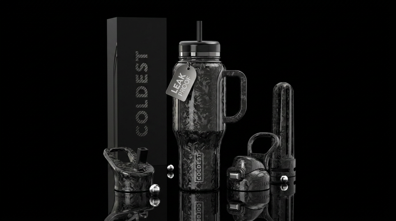 “CARBON” Luxury performance-car inspired. Design f... water bottle design