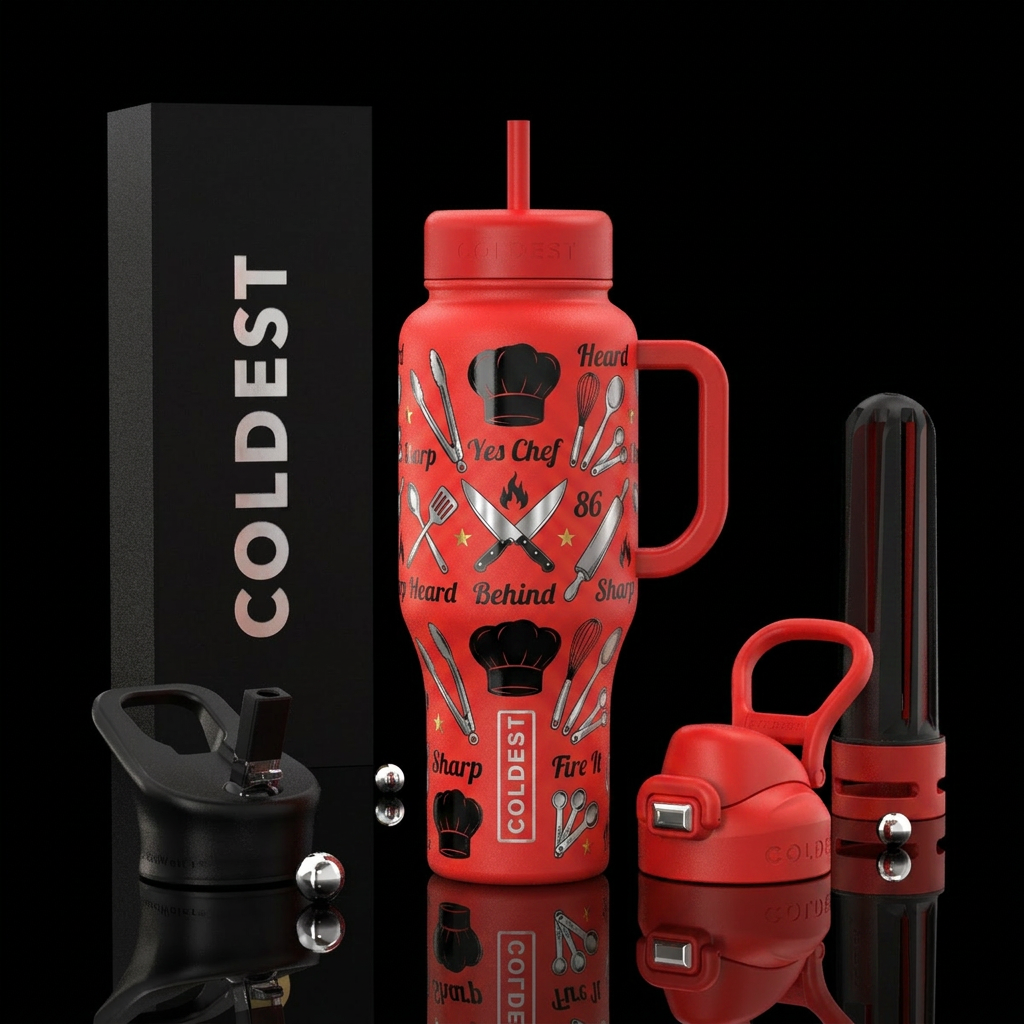 "Behind the Line" (My Favorite Concept) A matte bl... water bottle design