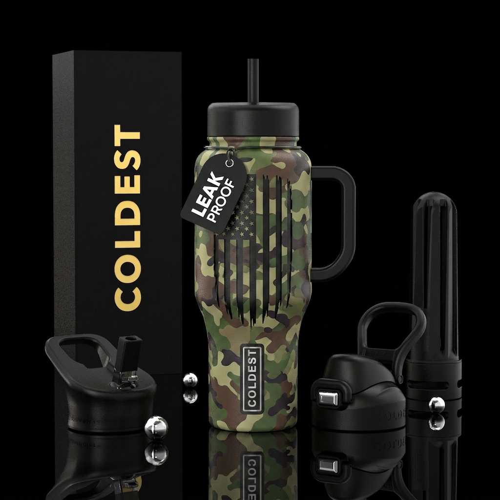 Reverse Liberty Full camouflage bottle Flag appear... water bottle design